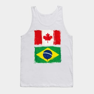 Canadian and Brazilian Flag Tank Top